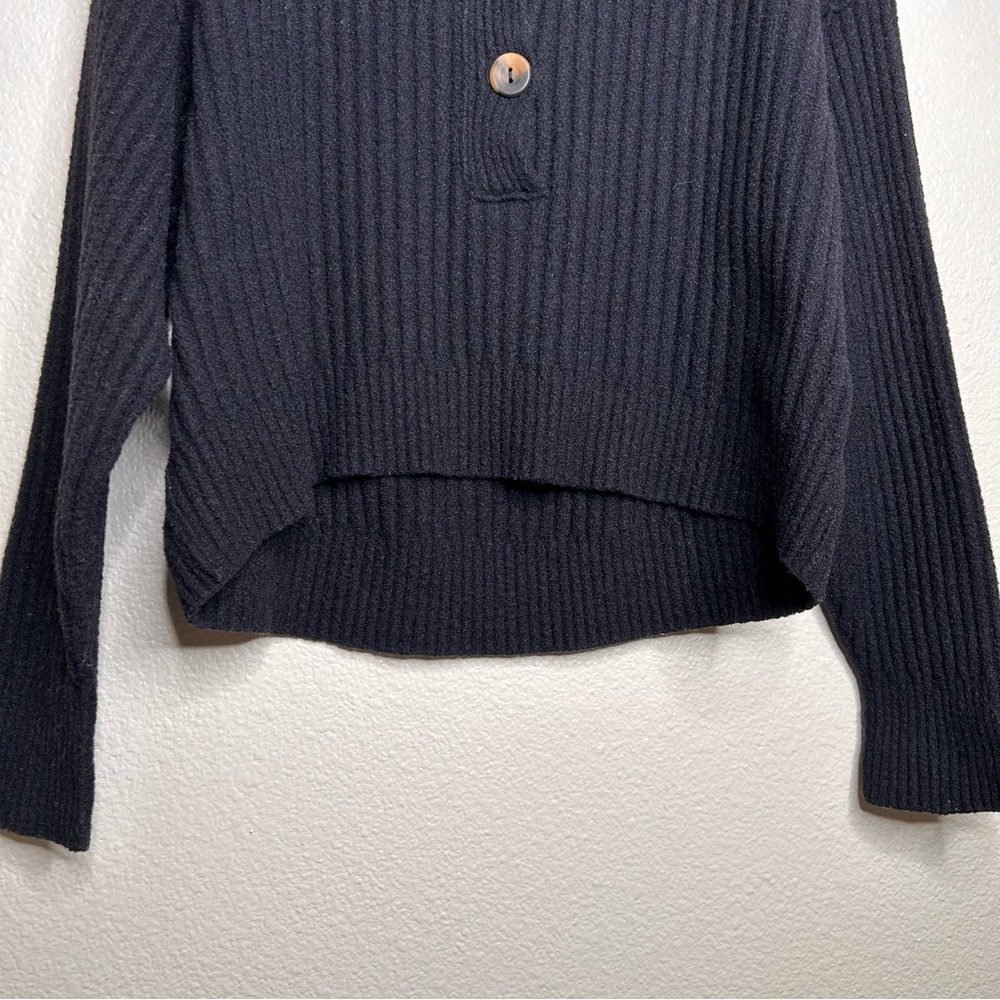 Free People Cocoa Henley Pullover Black extra small - Picture 6 of 13
